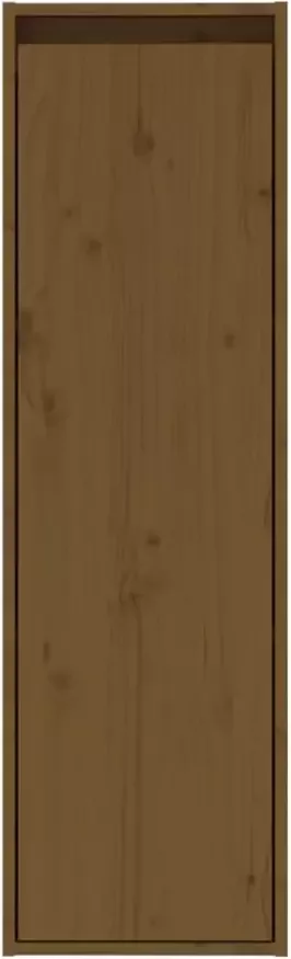 VIDAXL Wandkast 30x30x100 cm massief grenenhout honingbruin