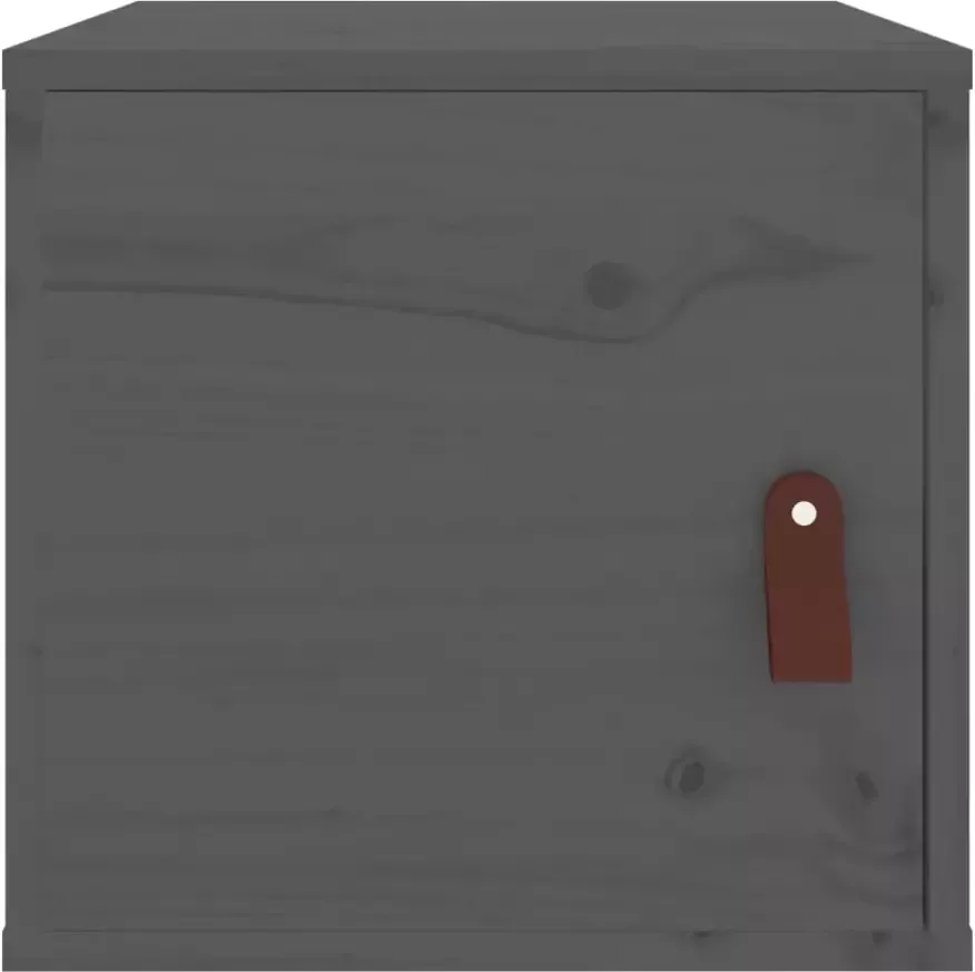 VIDAXL Wandkast 31 5x30x30 cm massief grenenhout grijs - Foto 2