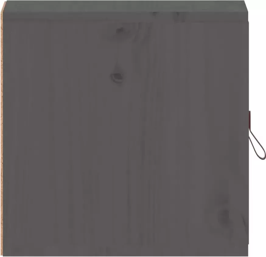 VIDAXL Wandkast 31 5x30x30 cm massief grenenhout grijs - Foto 5