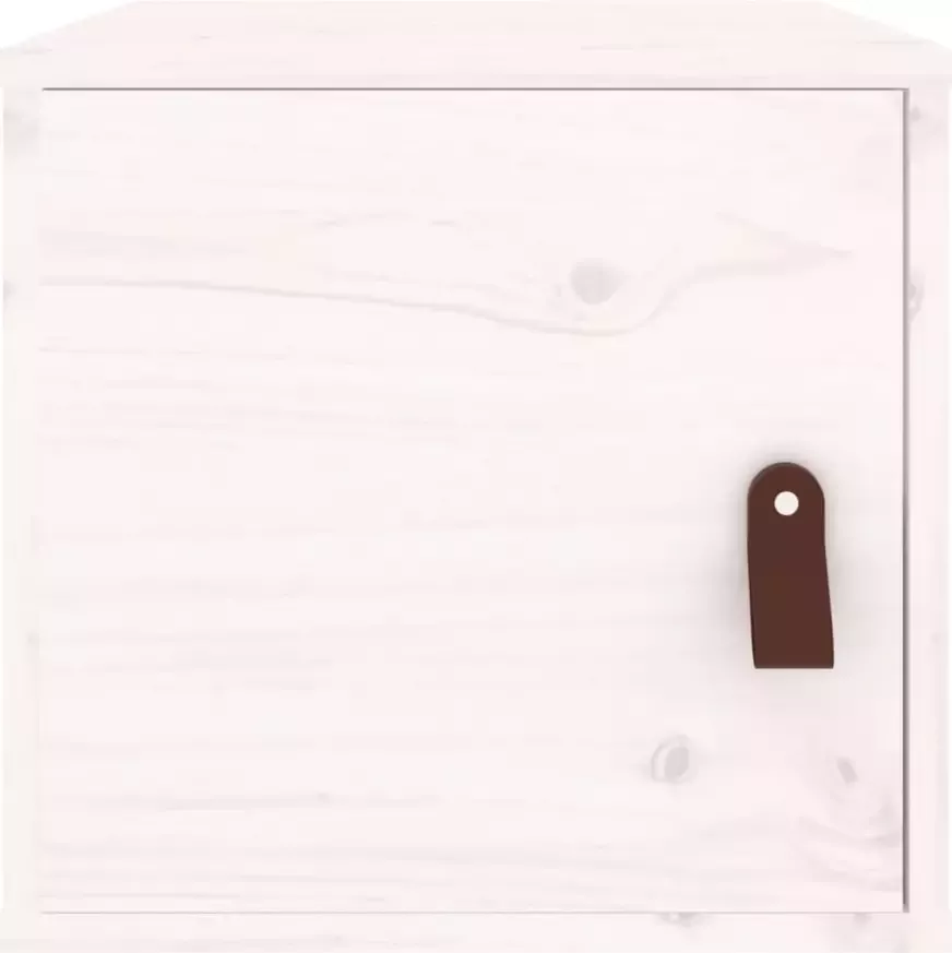 VIDAXL Wandkast 31 5x30x30 cm massief grenenhout wit - Foto 3