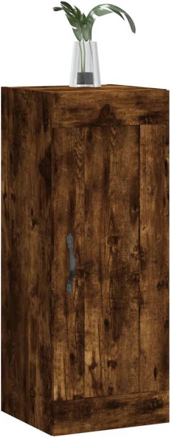 VidaXL -Wandkast-34 5x34x90-cm-bewerkt-hout-gerookt-eikenkleurig - Foto 4