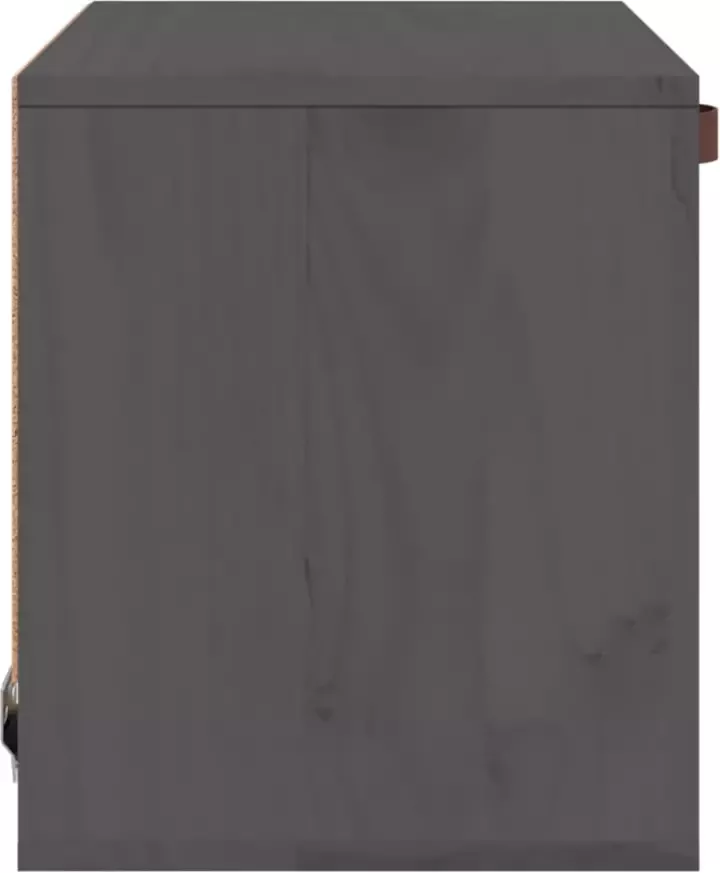 VIDAXL Wandkast 40x30x35 cm massief grenenhout grijs - Foto 4