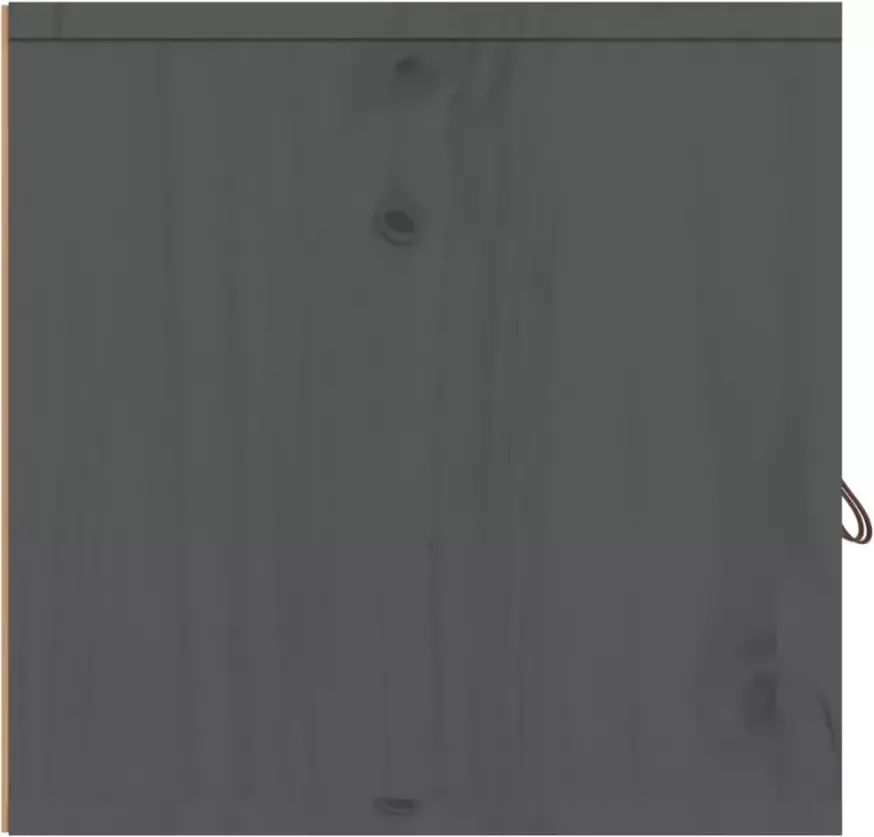 VIDAXL Wandkast 60x30x30 cm massief grenenhout grijs - Foto 2