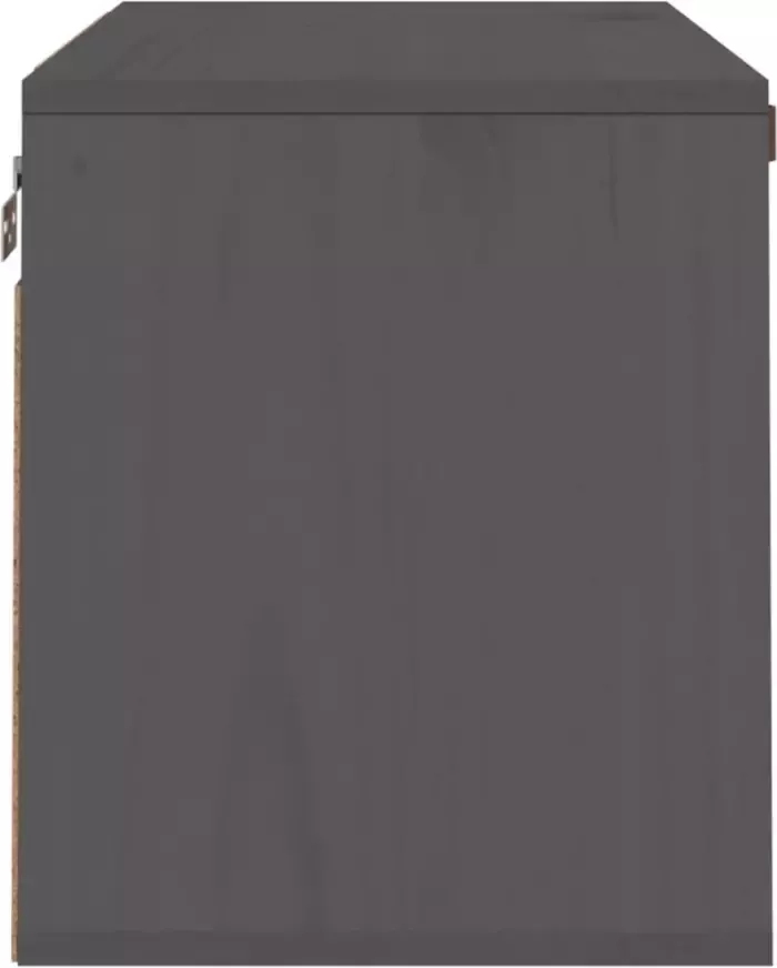 VIDAXL Wandkast 60x30x35 cm massief grenenhout grijs