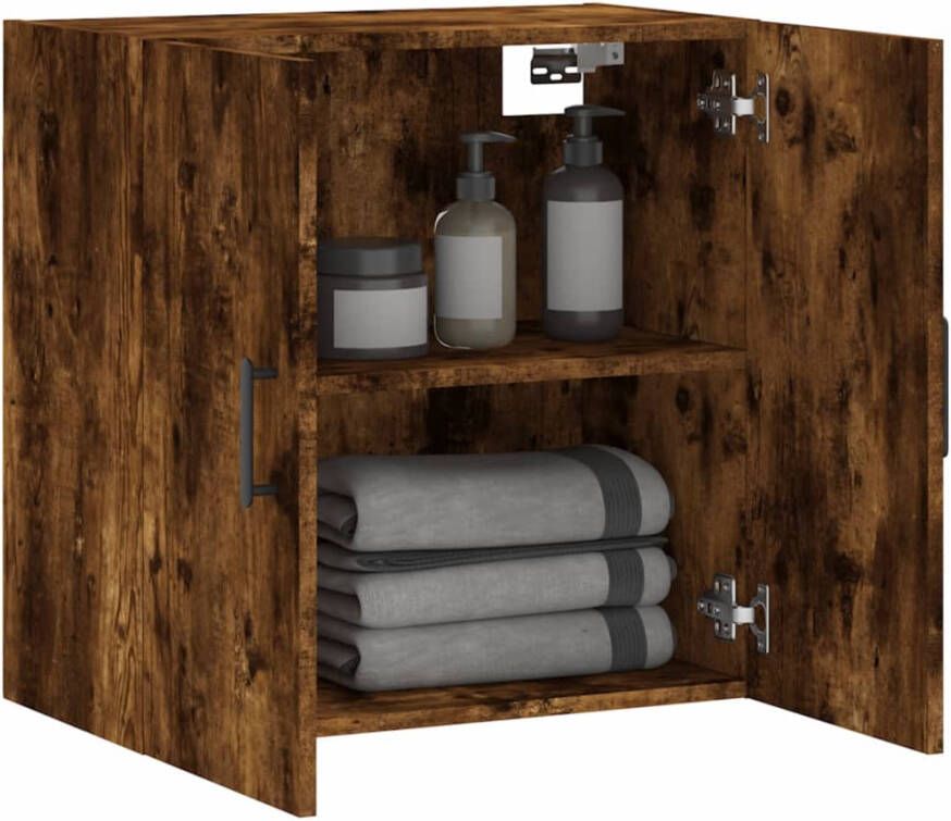 Prolenta Premium INFIORI Wandkast 60x31x60 cm bewerkt hout gerookt eikenkleurig - Foto 4