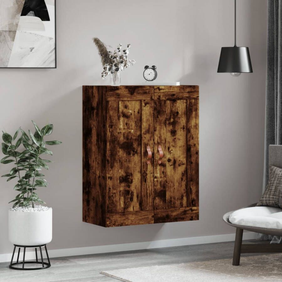 VidaXL -Wandkast-69 5x34x90-cm-bewerkt-hout-gerookt-eikenkleurig - Foto 1