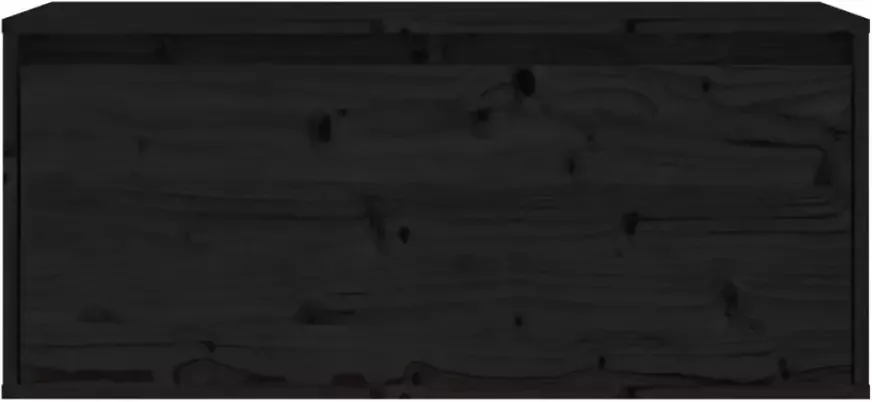 VIDAXL Wandkast 80x30x35 cm massief grenenhout zwart - Foto 6