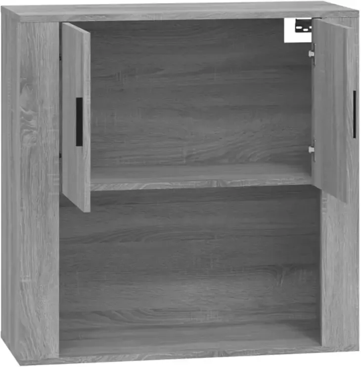 VidaXL -Wandkast-80x33x80-cm-bewerkt-hout-grijs-sonoma-eikenkleurig - Foto 3