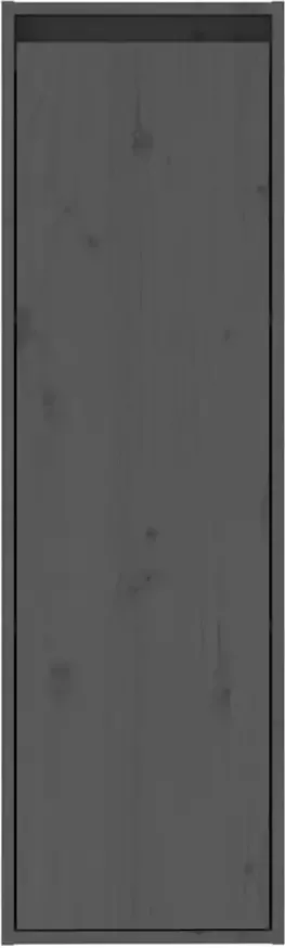 VIDAXL Wandkasten 2 st 30x30x100 cm massief grenenhout grijs - Foto 4