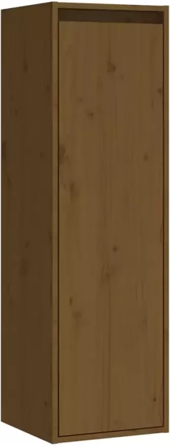 VIDAXL Wandkasten 2 st 30x30x100 cm massief grenenhout honingbruin - Foto 5