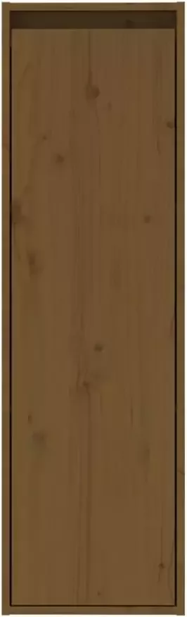 VIDAXL Wandkasten 2 st 30x30x100 cm massief grenenhout honingbruin - Foto 4