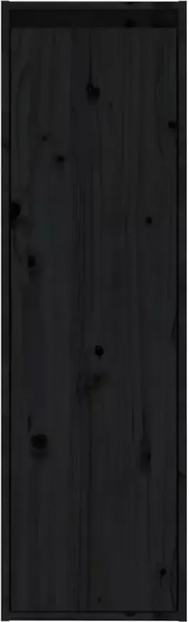 VIDAXL Wandkasten 2 st 30x30x100 cm massief grenenhout zwart - Foto 4