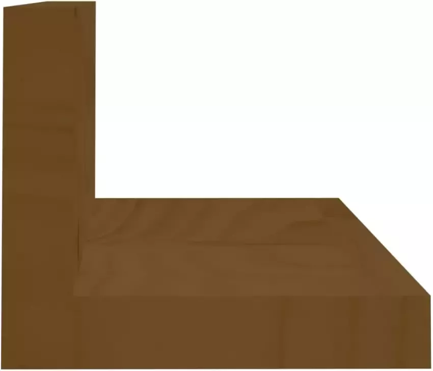 VIDAXL Wandkasten 2 st 80x11x9 cm massief grenenhout honingbruin - Foto 2