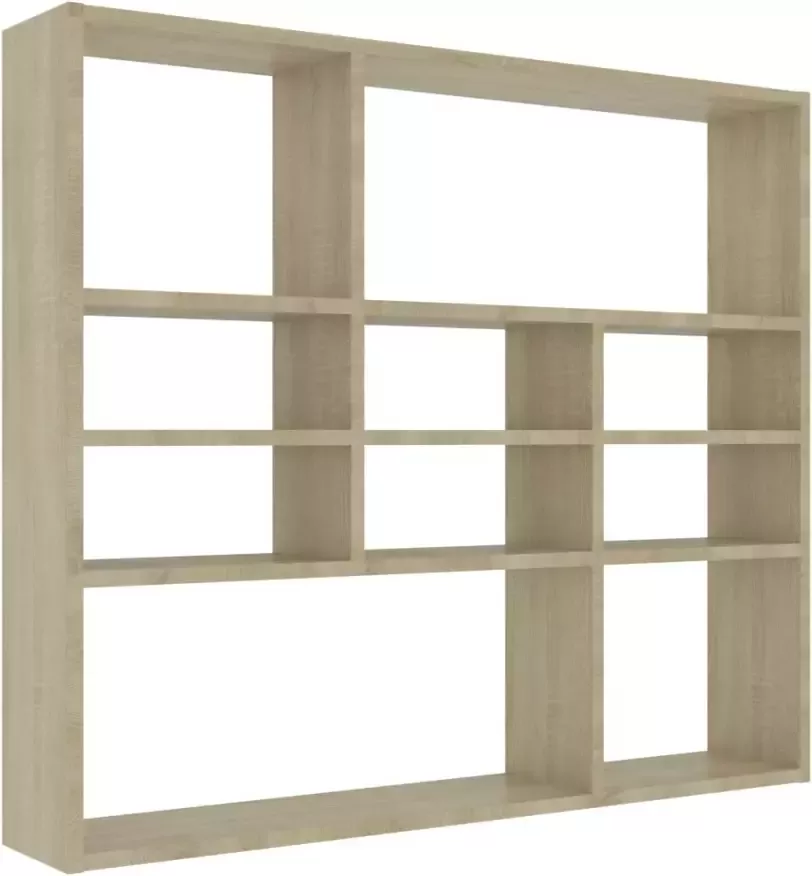 VIDAXL Wandschap 90x16x78 cm bewerkt hout sonoma eikenkleurig