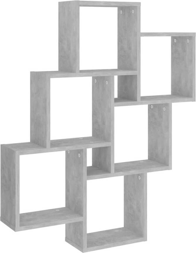 VIDAXL Wandschap kubus 78x15x93 cm bewerkt hout betongrijs - Foto 3