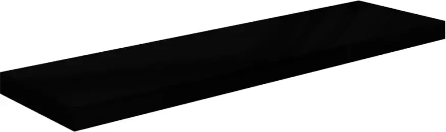 VIDAXL Wandschap zwevend 90x23 5x3 8 cm MDF hoogglans zwart - Foto 2