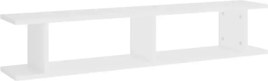 VIDAXL Wandschappen 2 st 105x18x20 cm spaanplaat wit