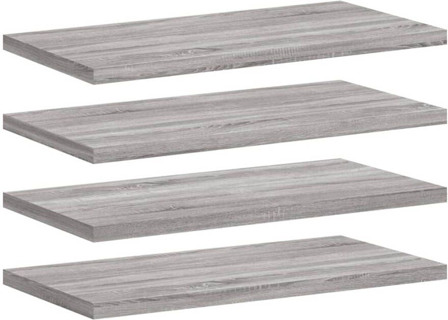 VIDAXL Wandschappen 4 st 40x20x1 5 cm bewerkt hout grijs sonoma eiken - Foto 2