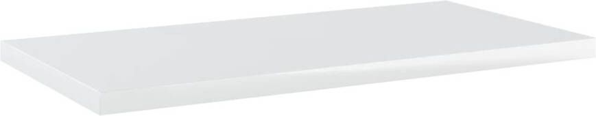 VIDAXL Wandschappen 4 st 40x20x1 5 cm spaanplaat hoogglans wit
