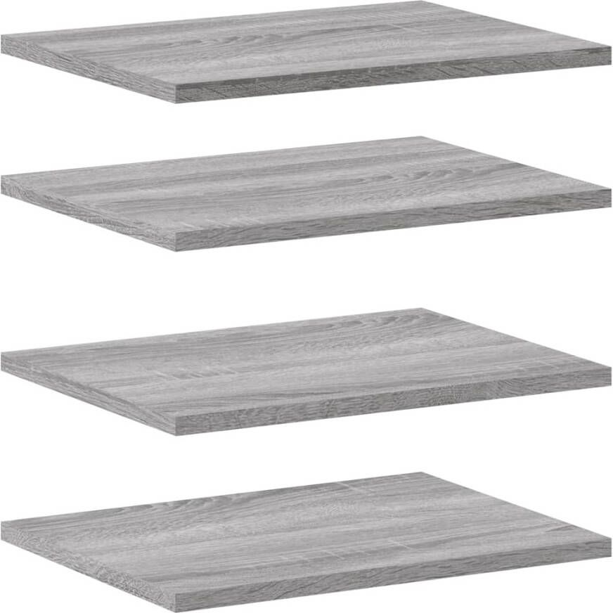 VIDAXL Wandschappen 4 st 40x30x1 5 cm bewerkt hout grijs sonoma eiken - Foto 2