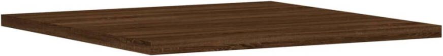 VIDAXL Wandschappen 4 st 40x40x1 5 cm bewerkt hout bruin eikenkleur - Foto 2