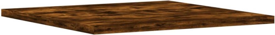 VIDAXL Wandschappen 4 st 40x40x1 5 cm bewerkt hout gerookt eikenkleur - Foto 2