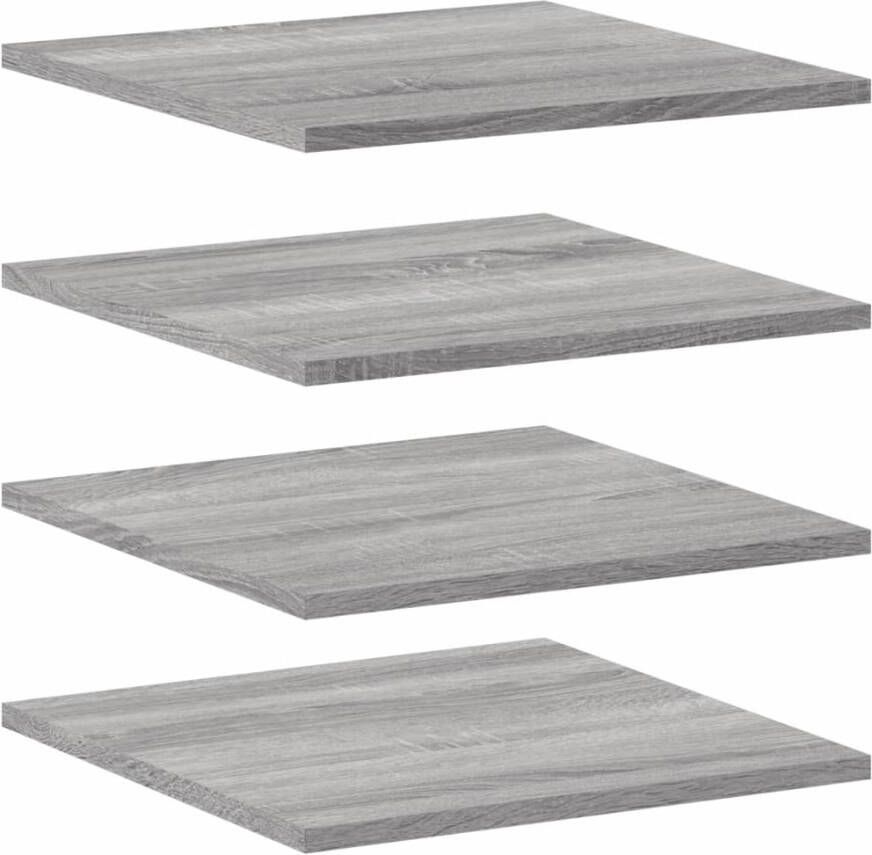 VIDAXL Wandschappen 4 st 40x40x1 5 cm bewerkt hout grijs sonoma eiken