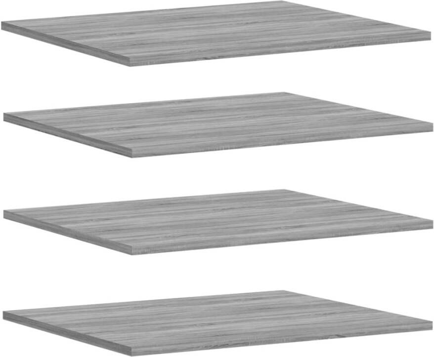 VIDAXL Wandschappen 4 st 60x50x1 5 cm bewerkt hout grijs sonoma eiken - Foto 2