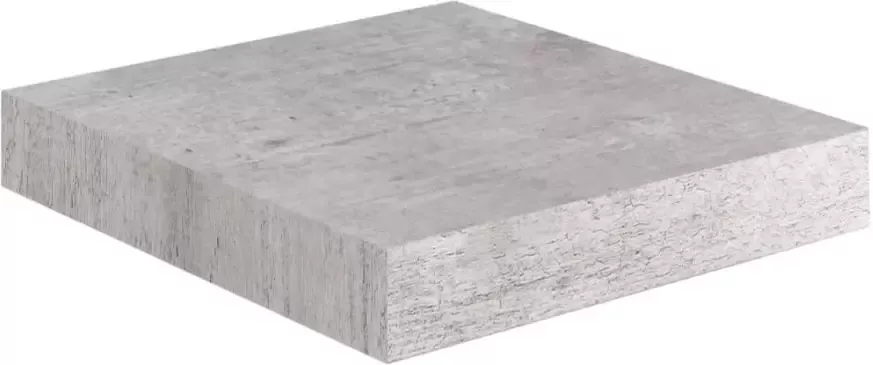 VIDAXL Wandschappen 4 st zwevend 23x23 5x3 8 cm MDF betongrijs - Foto 3