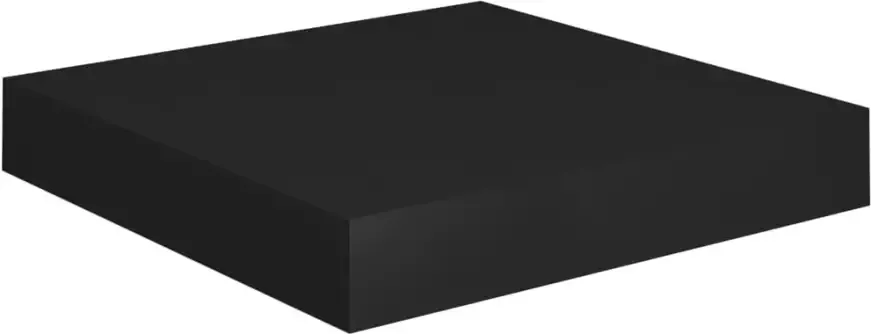VIDAXL Wandschappen zwevend 2 st 23x23 5x3 8 cm MDF zwart - Foto 3