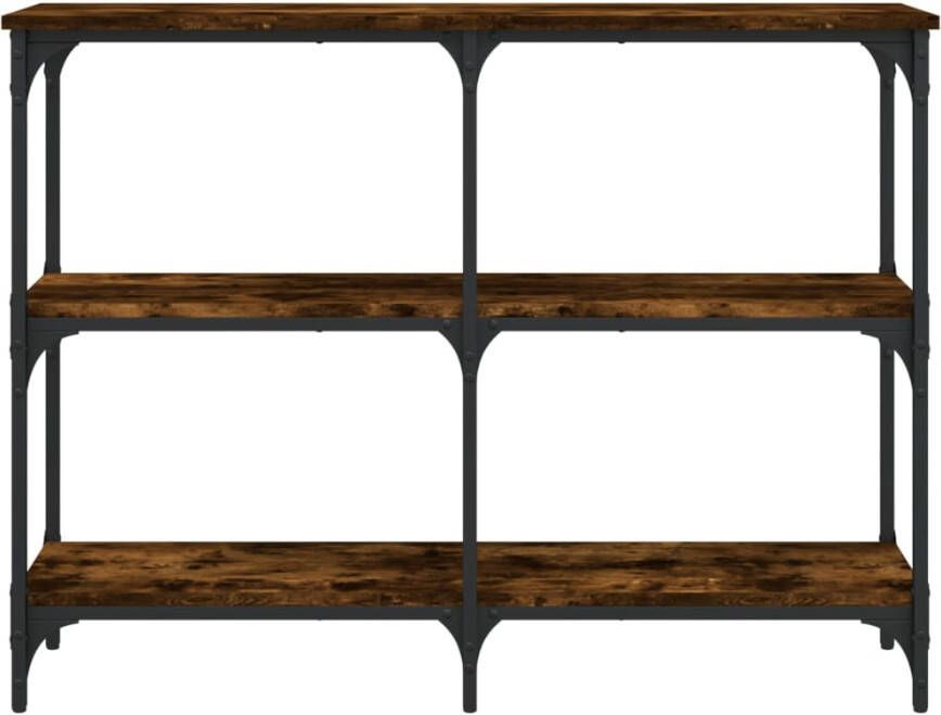 VidaXL -Wandtafel-100x29x75-cm-bewerkt-hout-gerookt-eikenkleurig - Foto 3