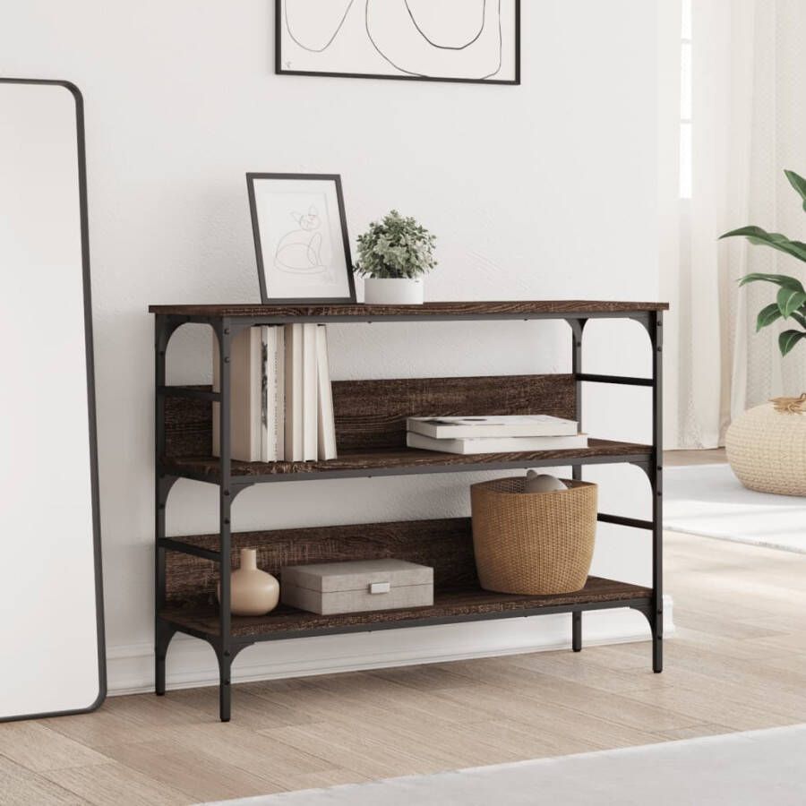 VidaXL -Wandtafel-100x32x75-cm-bewerkt-hout-bruin-eikenkleur