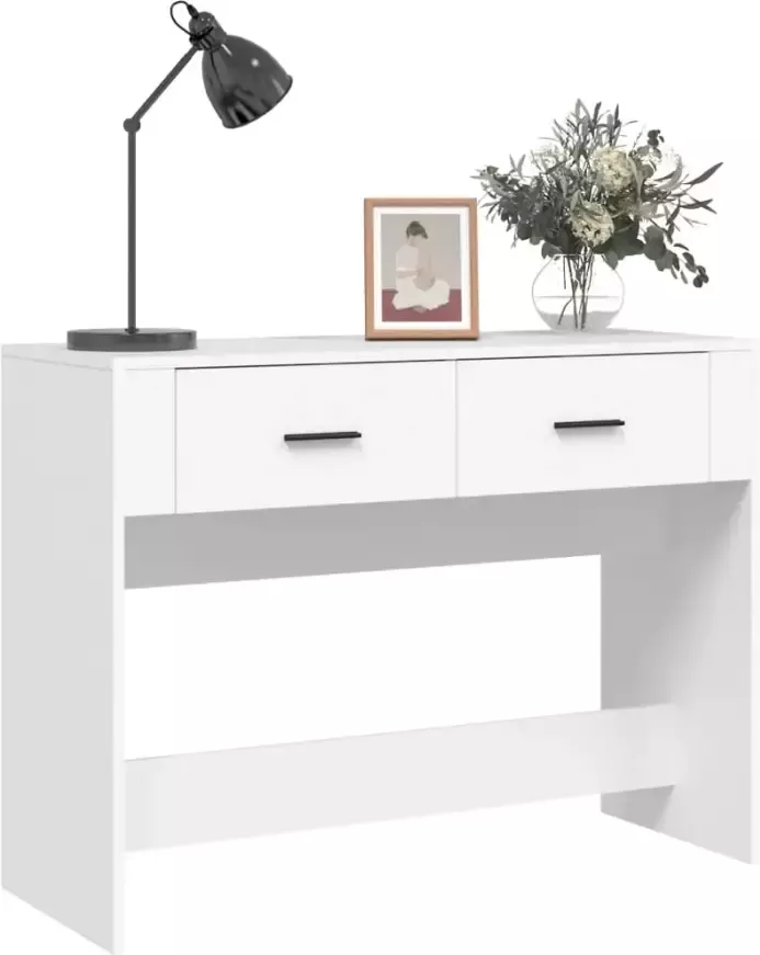 VidaXL VDXL Wandtafel 100x39x75 cm bewerkt hout wit - Foto 4