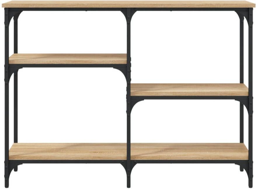 VidaXL -Wandtafel-102x29x75-cm-bewerkt-hout-sonoma-eikenkleurig - Foto 4