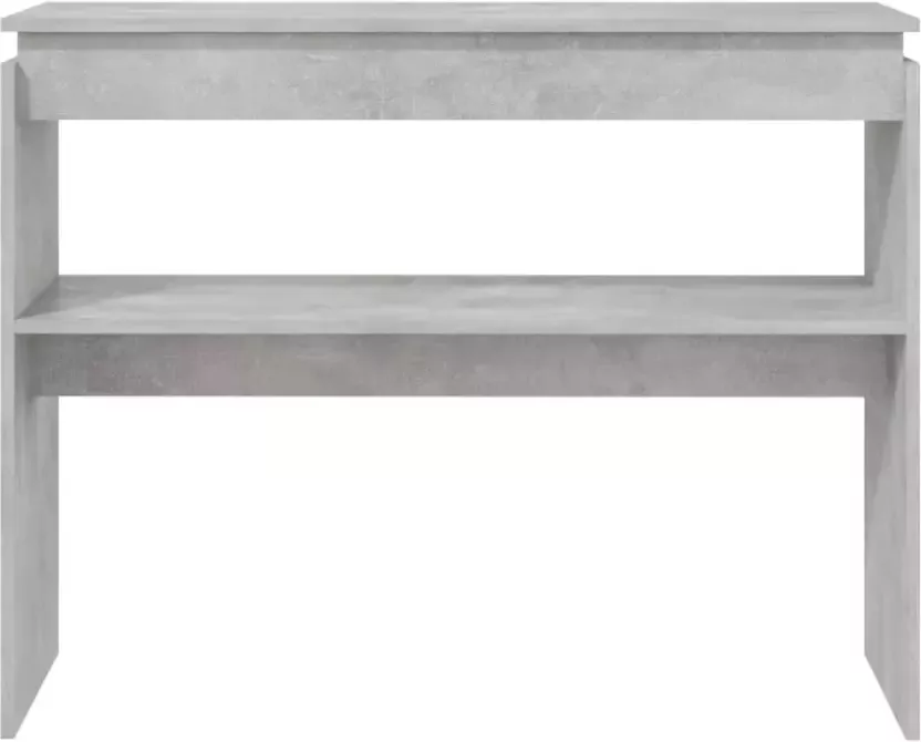 VidaXL -Wandtafel-102x30x80-cm-bewerkt-hout-betongrijs - Foto 3