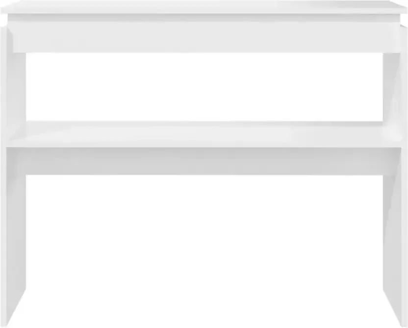 VidaXL -Wandtafel-102x30x80-cm-bewerkt-hout-wit - Foto 4