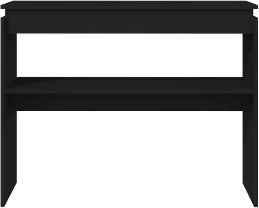 VidaXL Wandtafel 102x30x80 cm bewerkt hout zwart - Foto 4