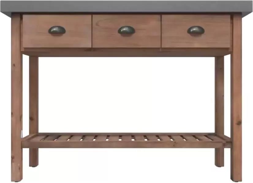 VidaXL -Wandtafel-110x35x80-cm-massief-vurenhout - Foto 5