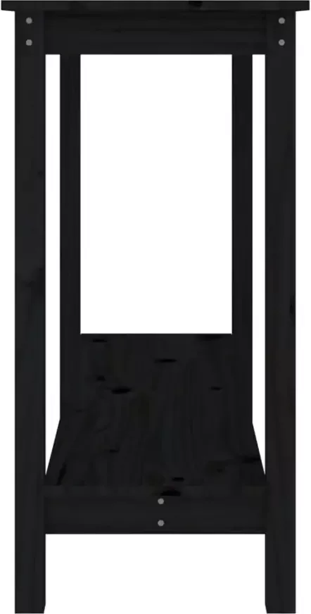 VidaXL -Wandtafel-110x40x80-cm-massief-grenenhout-zwart - Foto 4