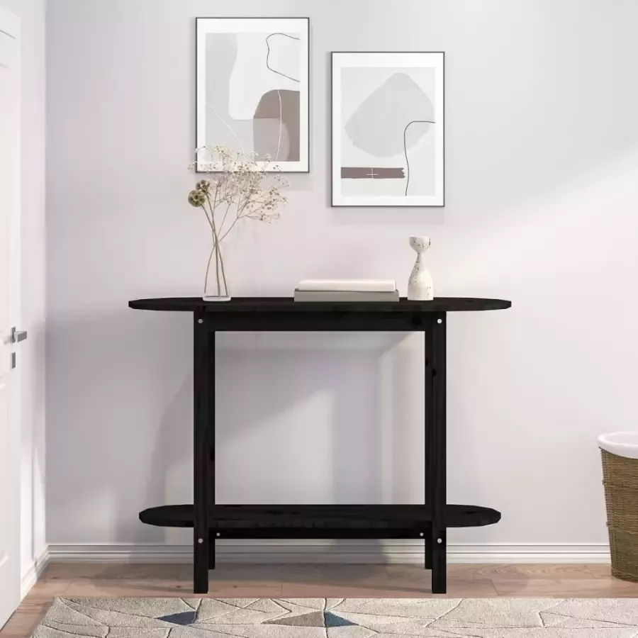 VidaXL -Wandtafel-110x40x80-cm-massief-grenenhout-zwart