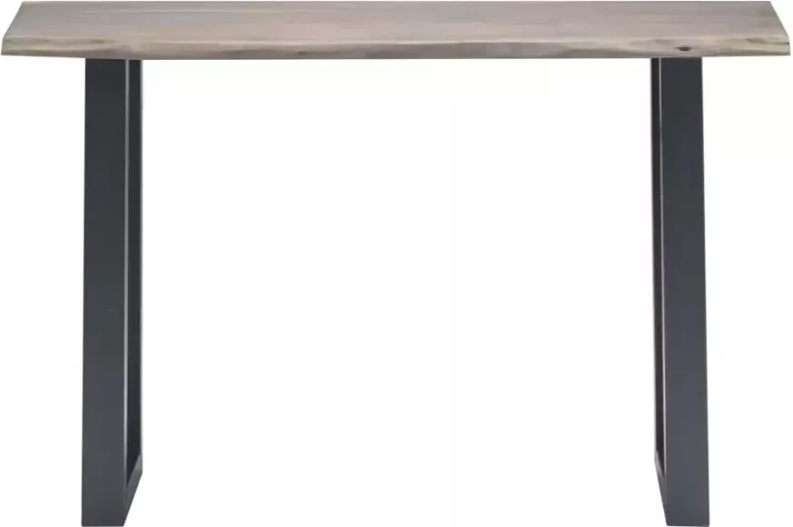 VidaXL -Wandtafel-115x35x76-cm-massief-acaciahout-en-ijzer-grijs - Foto 2