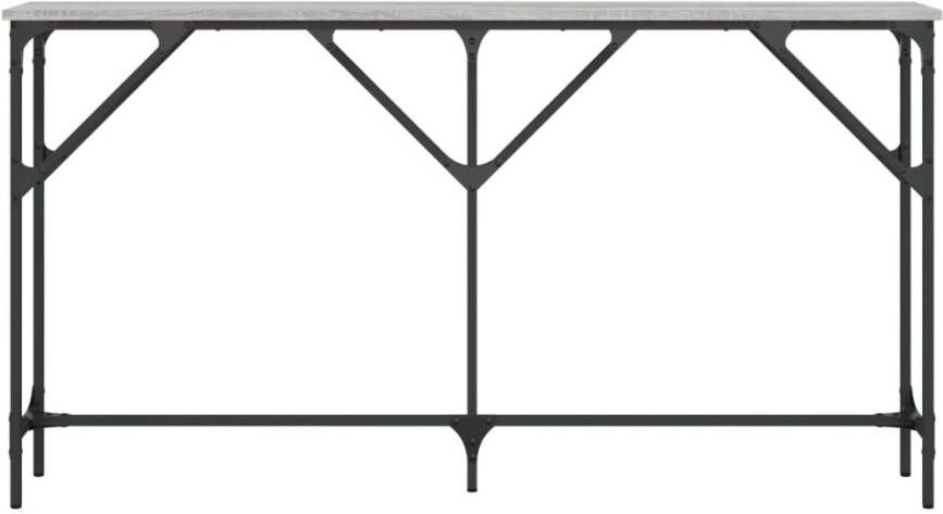 VidaXL -Wandtafel-140x23x75-cm-bewerkt-hout-grijs-sonoma - Foto 4