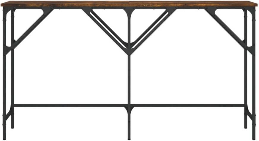 VidaXL -Wandtafel-140x29x75-cm-bewerkt-hout-gerookt-eikenkleurig - Foto 5