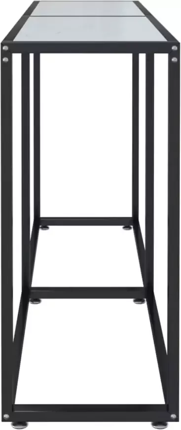 VidaXL -Wandtafel-140x35x75 5-cm-gehard-glas-witmarmerkleurig - Foto 4