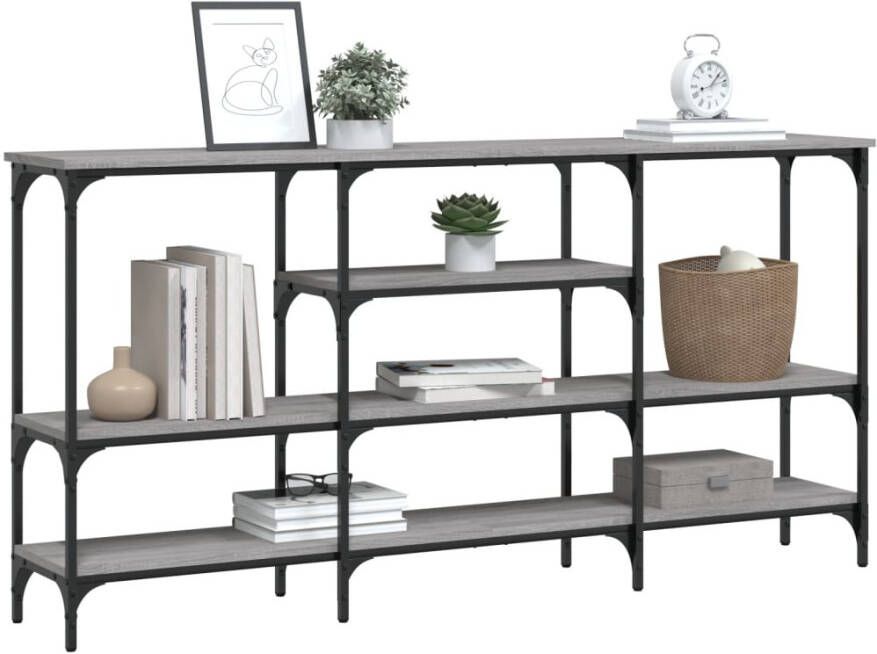 VidaXL -Wandtafel-160x29x80-cm-bewerkt-hout-grijs-sonoma-eikenkleurig - Foto 5