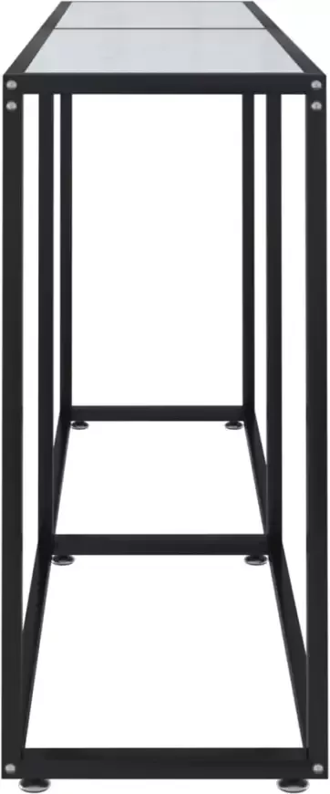 VidaXL -Wandtafel-160x35x75 5-cm-gehard-glas-witmarmerkleurig - Foto 4