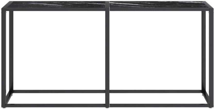 VidaXL -Wandtafel-160x35x75 5-cm-gehard-glas-zwartmarmerkleurig