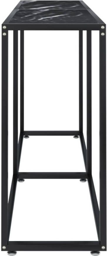 VidaXL -Wandtafel-160x35x75 5-cm-gehard-glas-zwartmarmerkleurig - Foto 4