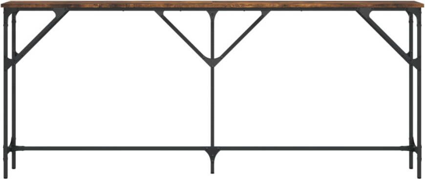 VidaXL -Wandtafel-180x23x75-cm-bewerkt-hout-gerookt-eikenkleurig - Foto 3