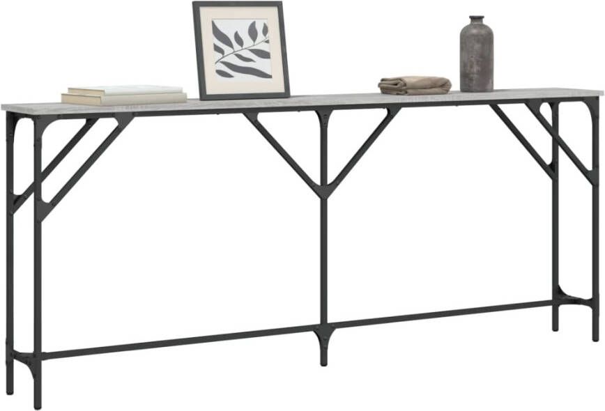 VidaXL -Wandtafel-180x23x75-cm-bewerkt-hout-grijs-sonoma-eikenkleurig - Foto 3
